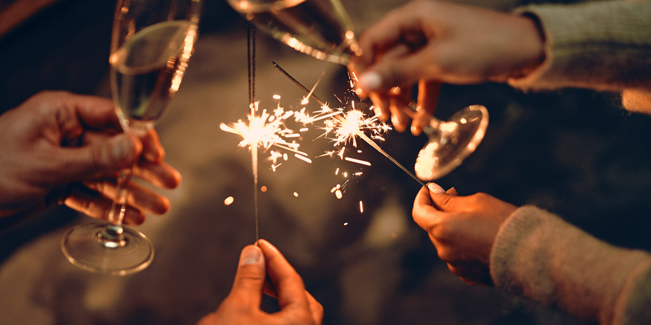 Family celebrates New Year and Christmas. new years celebration. Time to check your HVAC